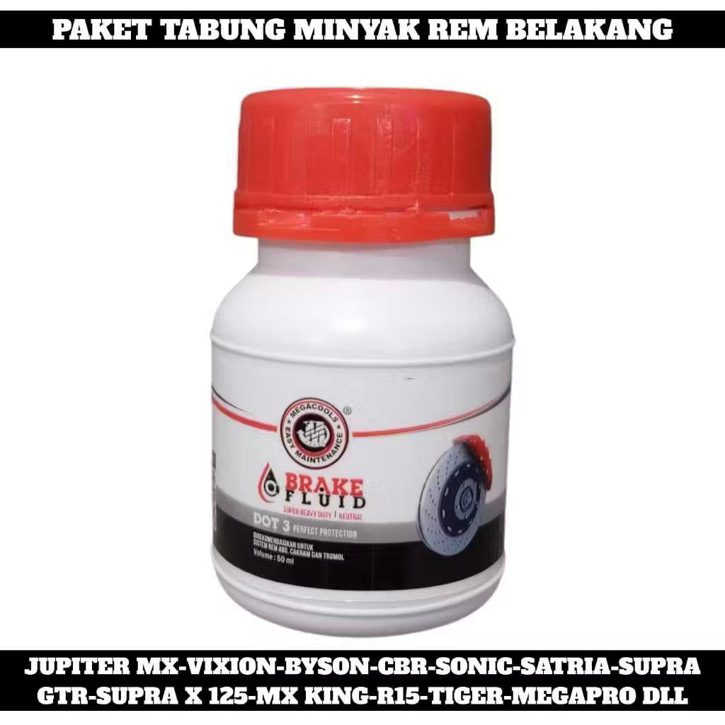 minyak rem semua motor 50ml warna merah