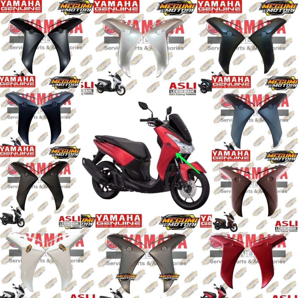 COVER TAMENG SAYAP DEPAN LEXI 125 KANAN KIRI ORIGINAL YAMAHA B3F-F8312-00 B3F-F8311-00