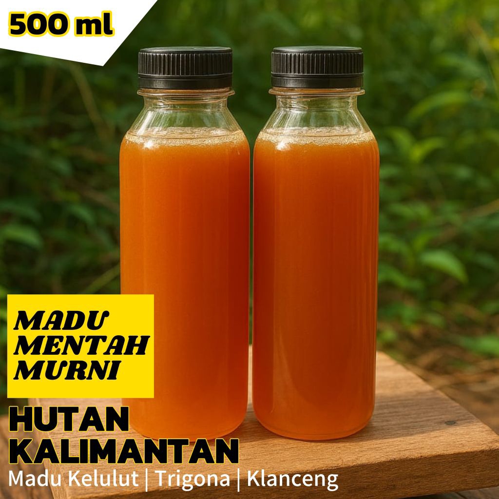 Madu Kelulut Klanceng trigona itama Murni 500 ml asli 100% hutan liar Kalimantan