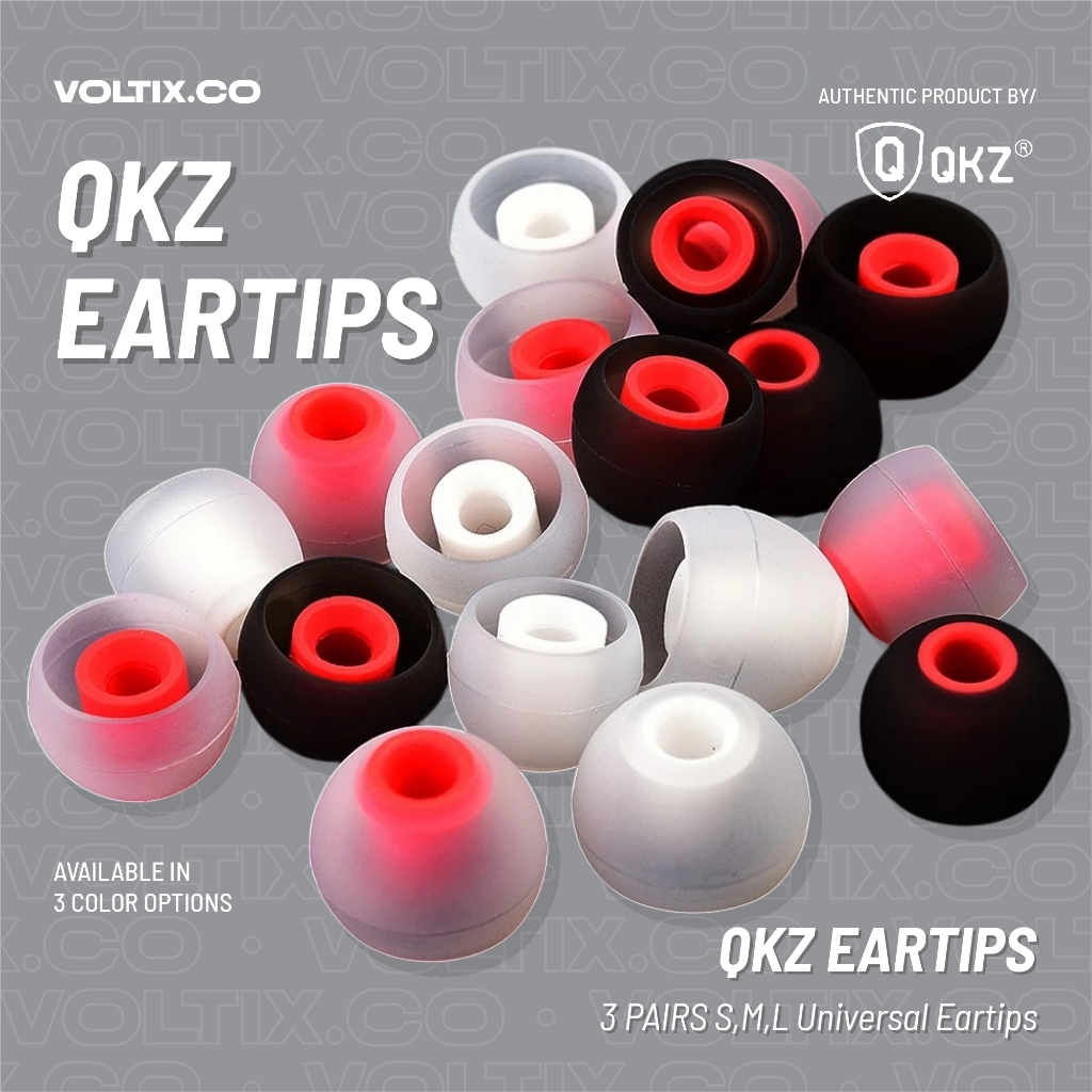 QKZ 3 Pairs Universal Replacement Silicone Eartips for Iem
