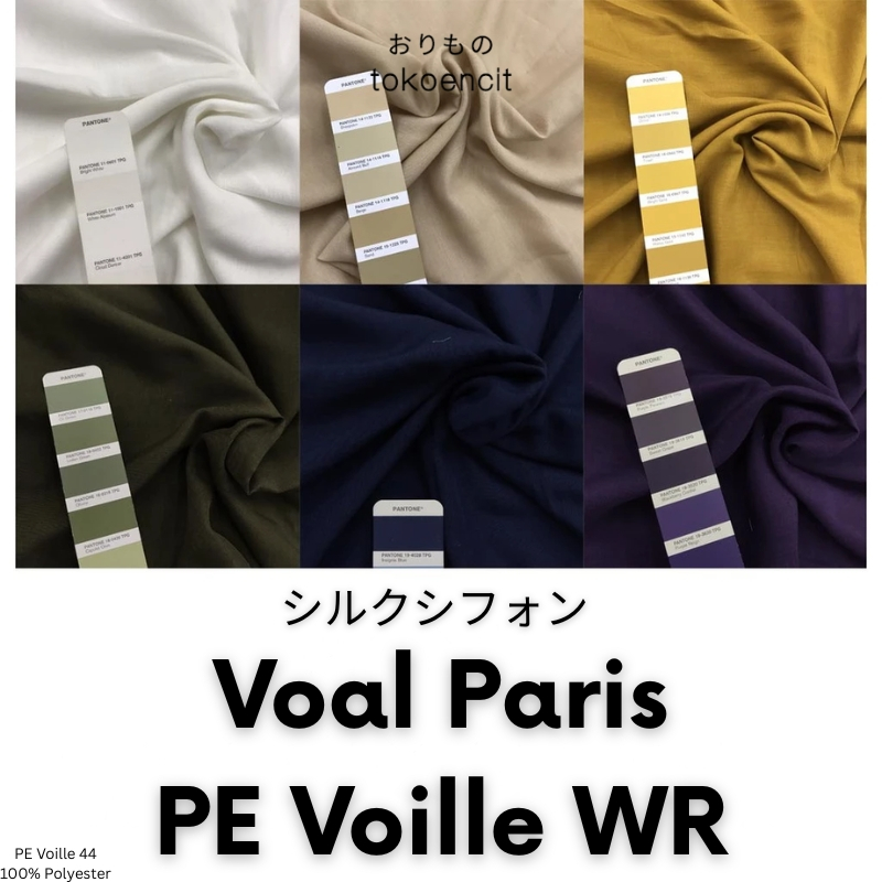 Tokoencit Kain Pe Voille / Voal Paris Ultrafine Premium Per 0.5 Meter Furing Waterproof/ Tahan Air