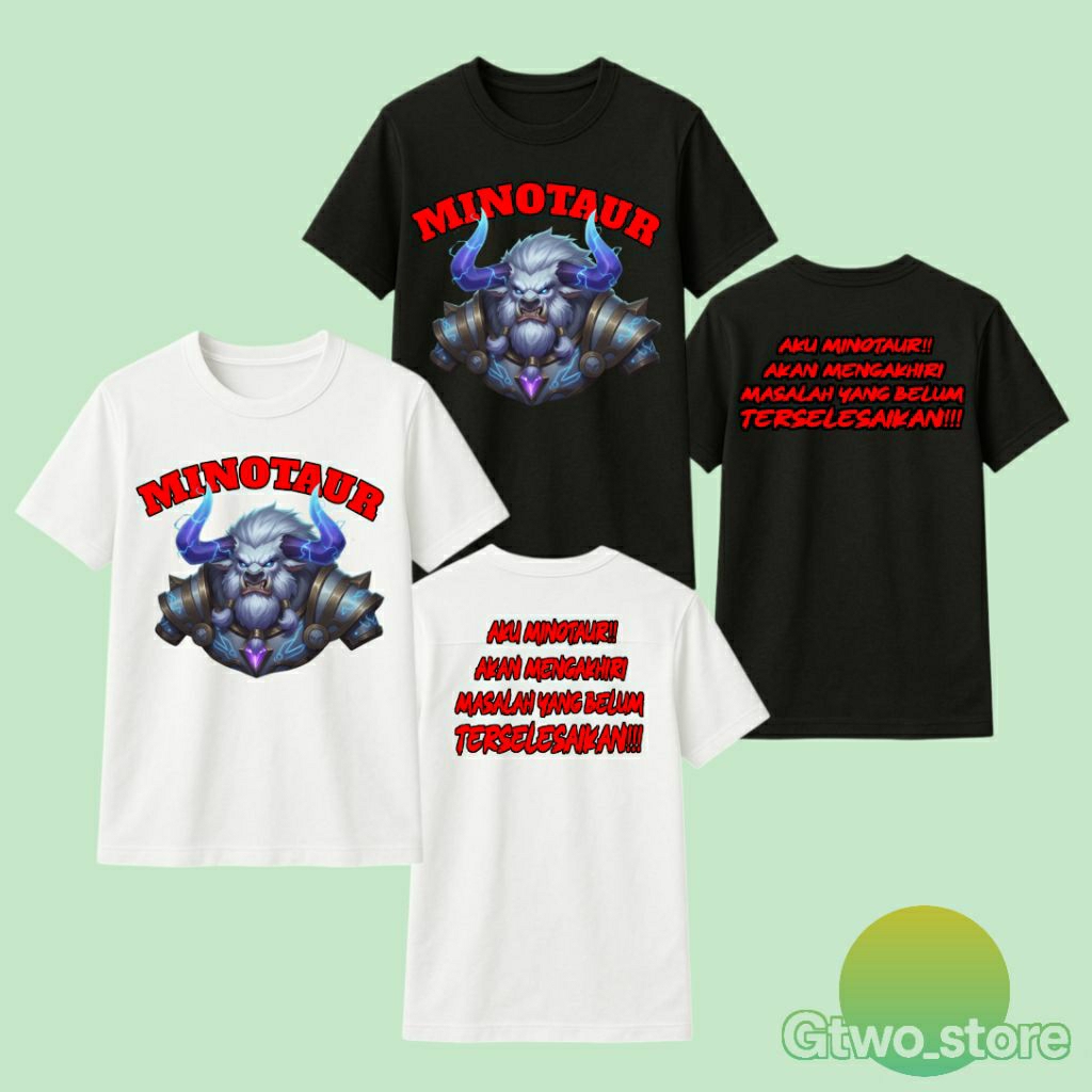 KAOS MOBILE LAGEND DEWASA PRIA DAN WANITA MINOTOUR