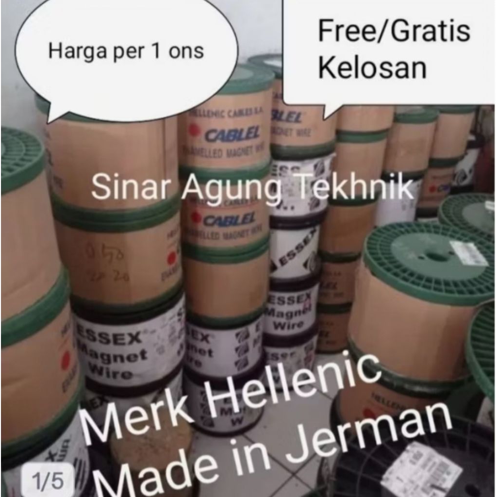 Kawat Tembaga Email 0,35mm Hellenic Jerman Original