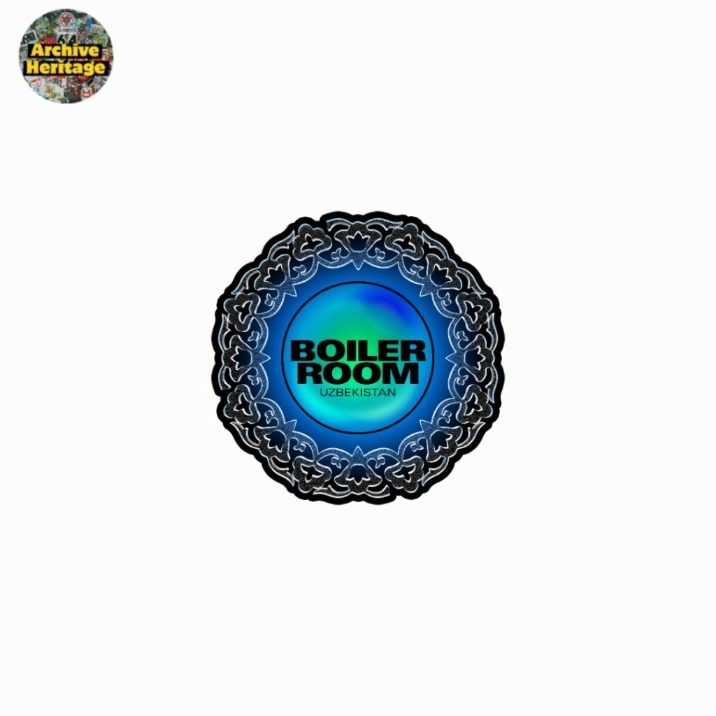 sticker Boiler Room Uzbekistan rounded stiker