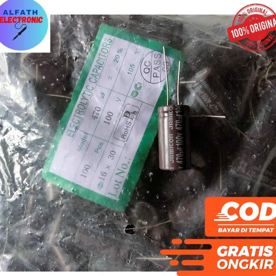 KAPASITOR ELCO ELKO 470UF 100V 470 UF 100 VOLT