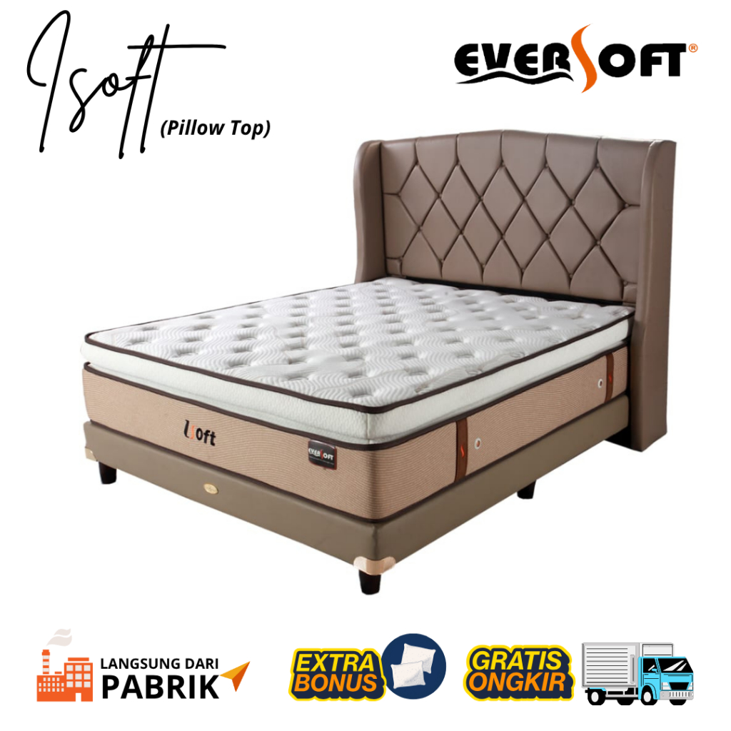 Kasur Springbed Eversoft Isoft Pillow Top – Tidur Lebih Nyenyak Setiap Malam