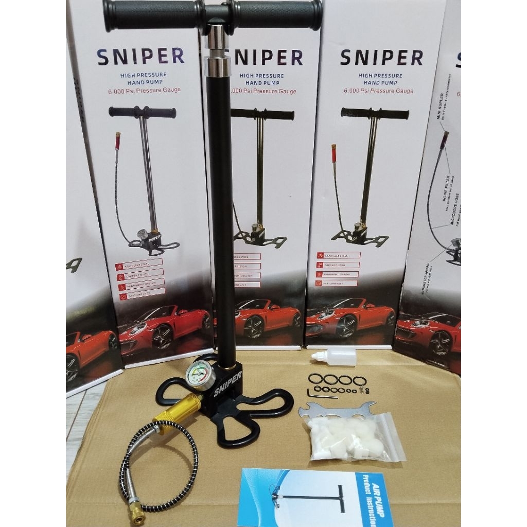 Pompa PCP Filter Besar 6000psi kaki lipat, Pompa Gas Unit PCP 4 Stage 6000 psi kaki bisa dilipat, bi