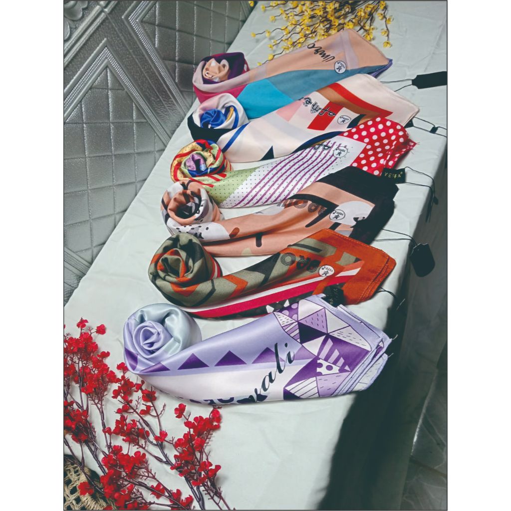 Hijab Segiempat cavali By Yeffa Scarf - Jilbab Kerudung MOTIF