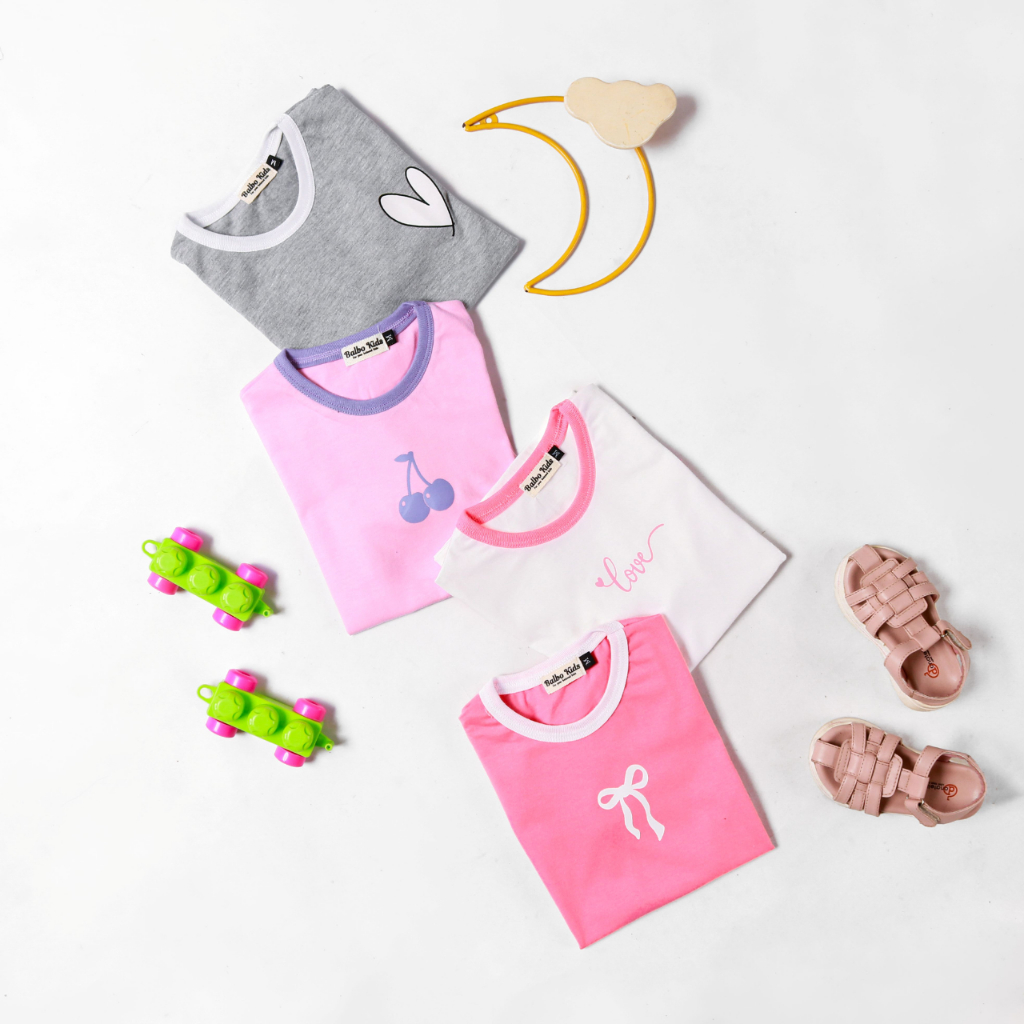 Balbokids Kaos anak perempuan ringer tee momoiro series