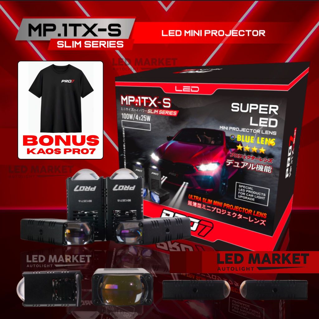 [PROMO GRATIS KAOS] LAMPU MINI PROJECTOR PRO7 MP 1TX MP1TXS MP.1TX-S MP 1TX -S SLIM SERIES PRO7 PRO 