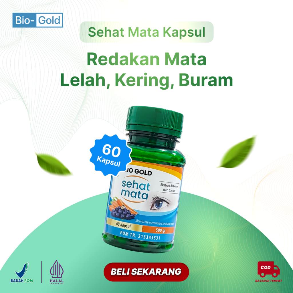 Kapsul Bio Gold Sehat Mata | Bilberry & Wortel – Menjaga Kesehatan Mata