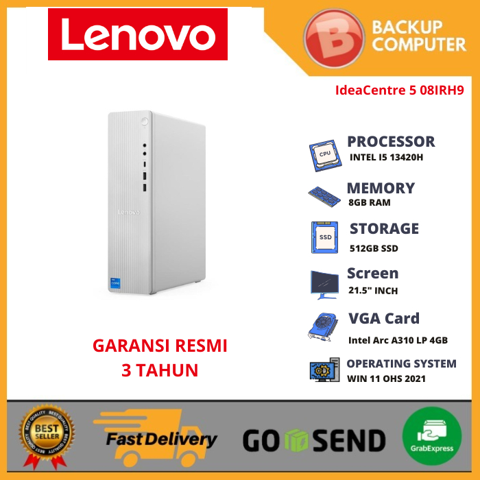 PC LENOVO IdeaCentre 5 08IRH9 90XW0005ID INTEL i5-13420H 8GB RAM