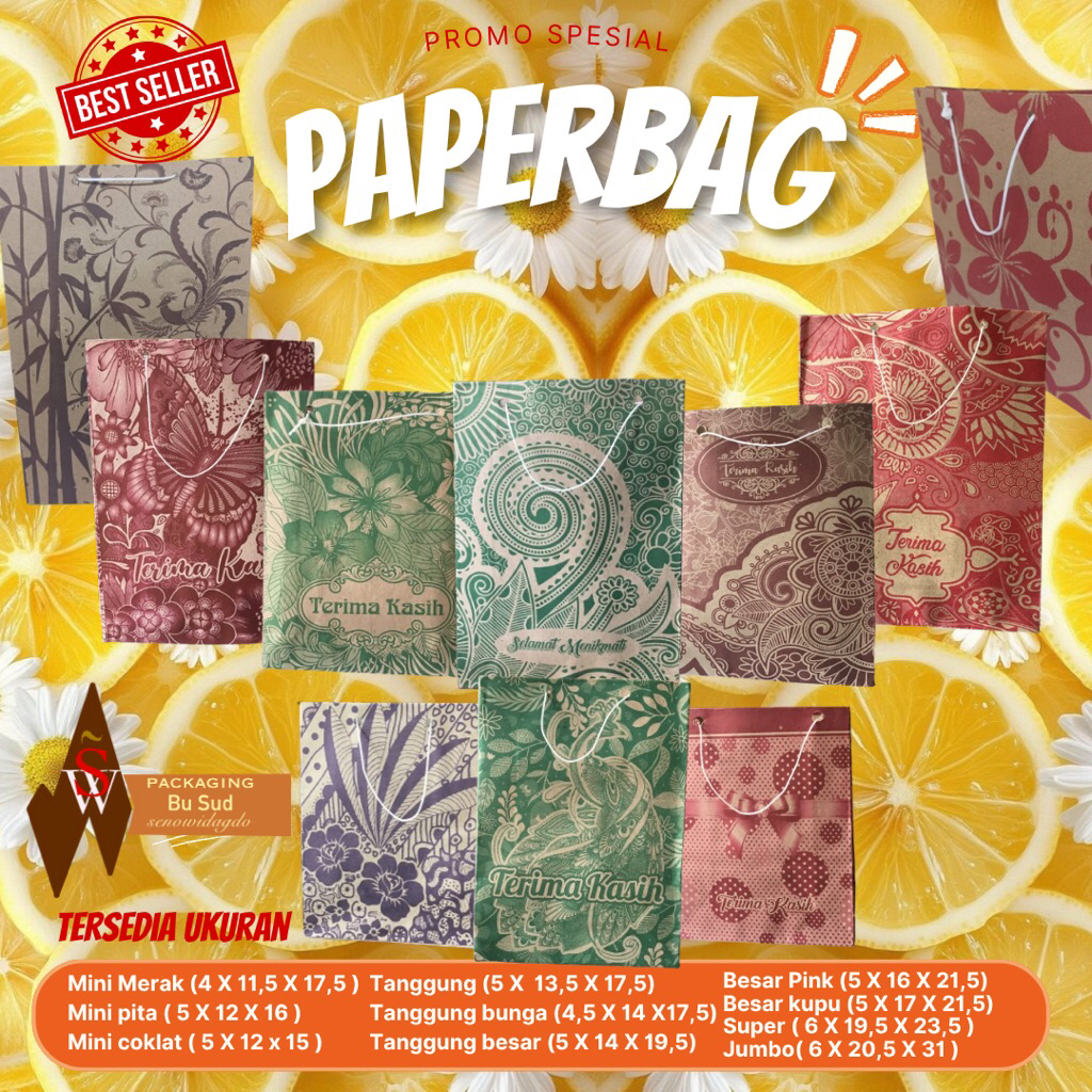 Tas Kertas Mini wadah snack batik paper bag  syukuran hajatan  Tas Kertas Snack Mini, tanggung, besa
