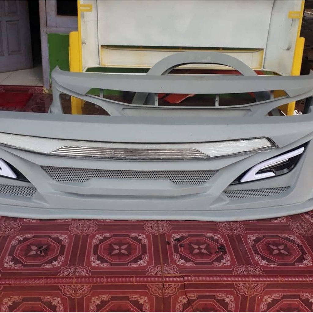 Bemper depan truk canter giga Dutro ragasa lampu patriot