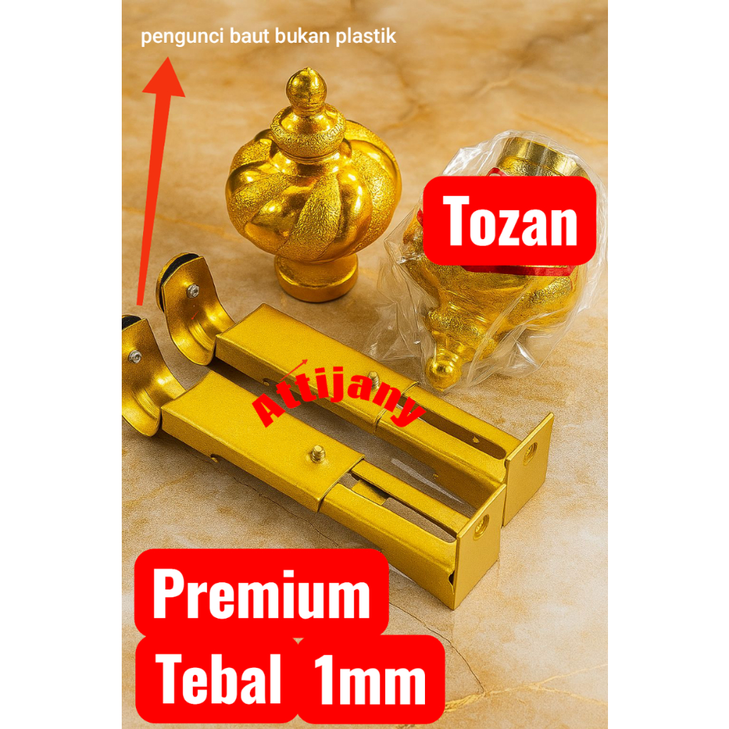 ALAT BESI GORDEN TEBAL PREMIUM 2 braket dan 2 tutup