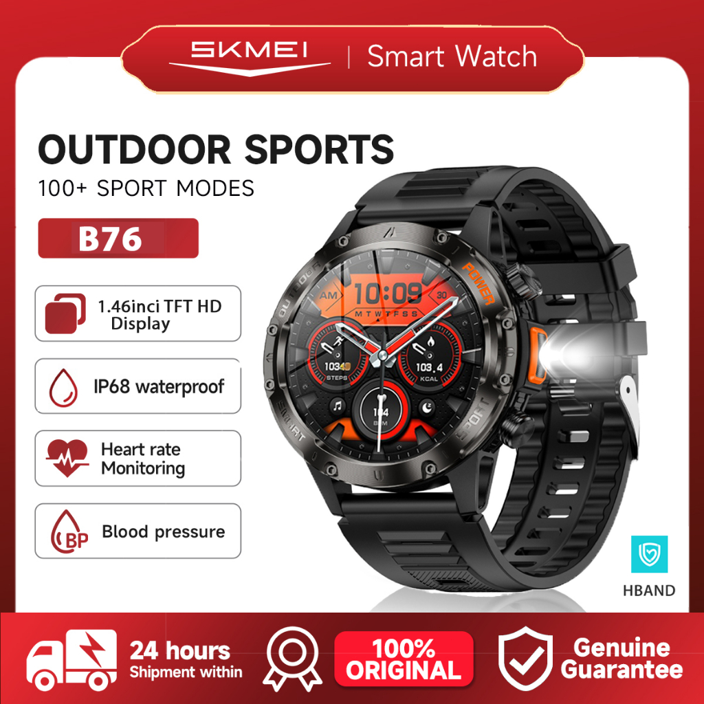 BOZLUN Smartwatch B76 Jam Tangan Sport Pria 1.46 Touch Screen IP68 Waterproof Health Monitoring|  Ph