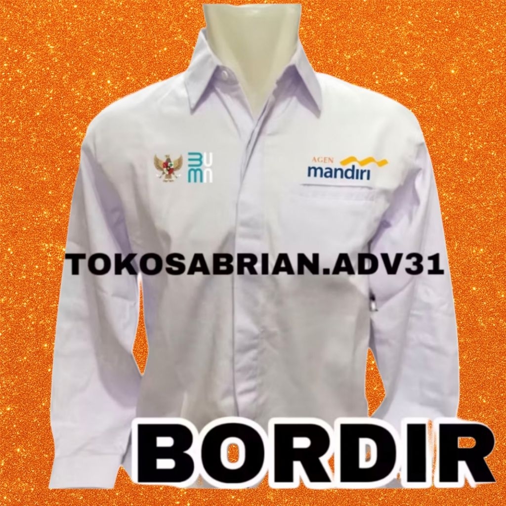Kemeja Agen mandiri BUMN, Baju Agen Bank Mandiri, Seragam Agen Mandiri