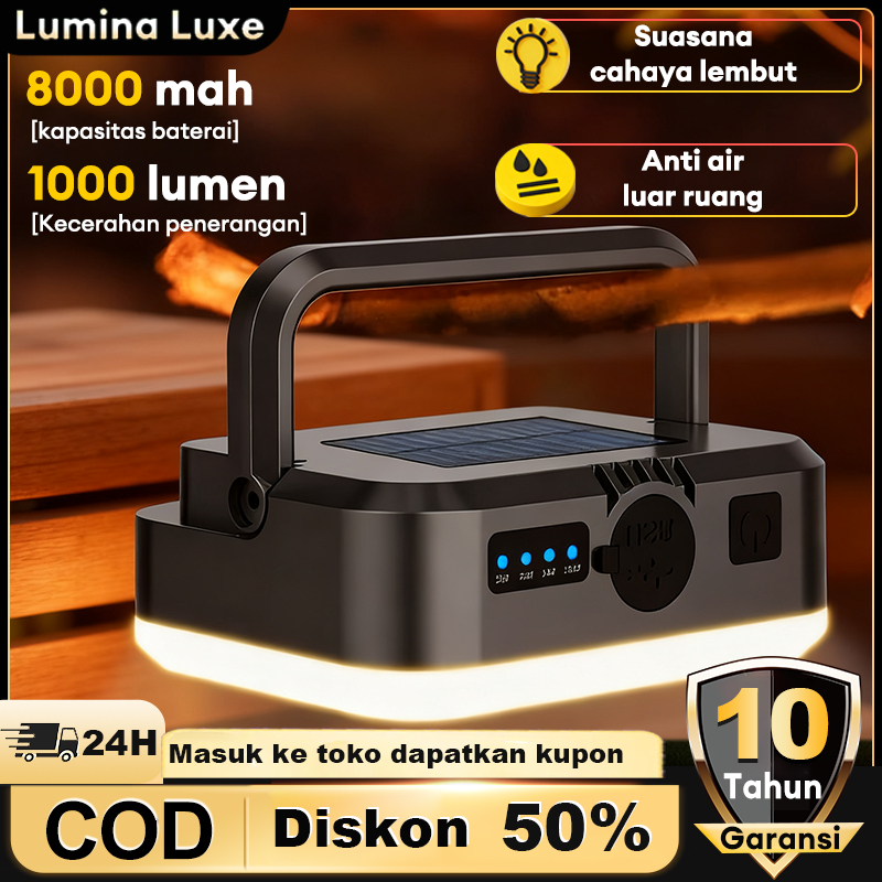 [COD] lampu tenaga surya lampu camping / lampu emergency tahan 24 jam/lampu emergency