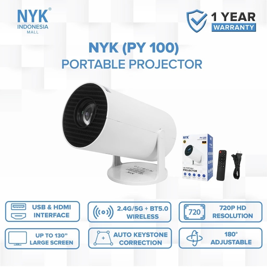 NYK PROJEKTOR MINI ANDROID PY-100 720P - 03071