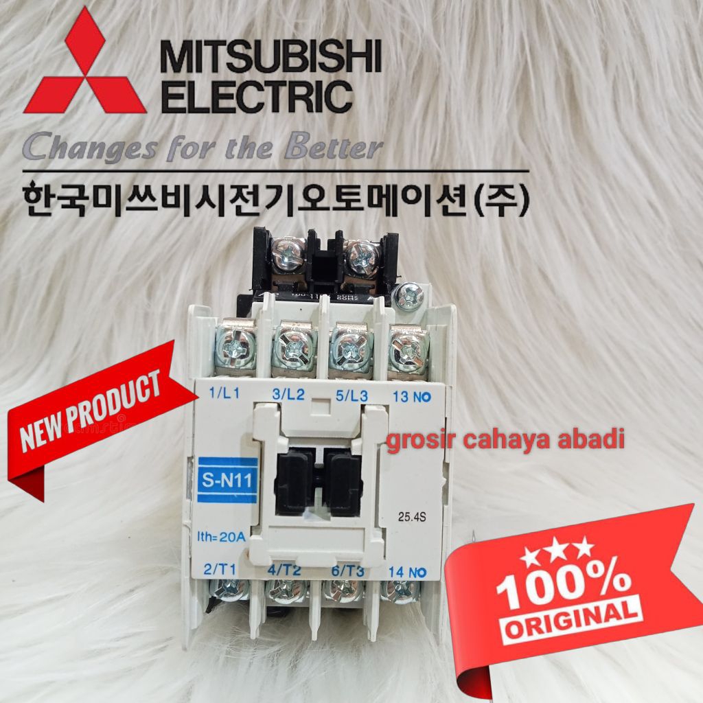 contactor/Kontaktor Mitsubishi 20a sn11 220vac/380vac/110vac 3P 20A / Contactor Mitsubishi / Origina