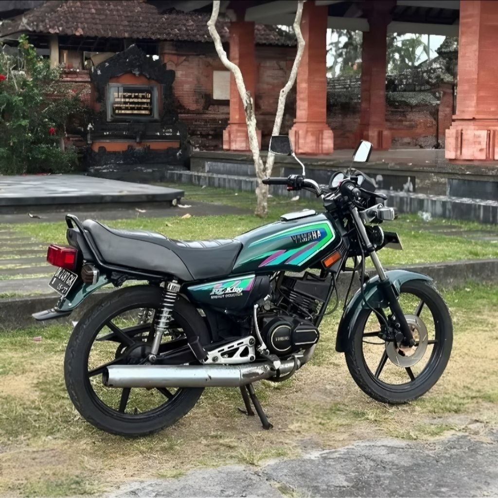 Paket Striping Sticker Yamaha RX KING 1997 Hijau set Emblem lengkap List Body Rx king master 97