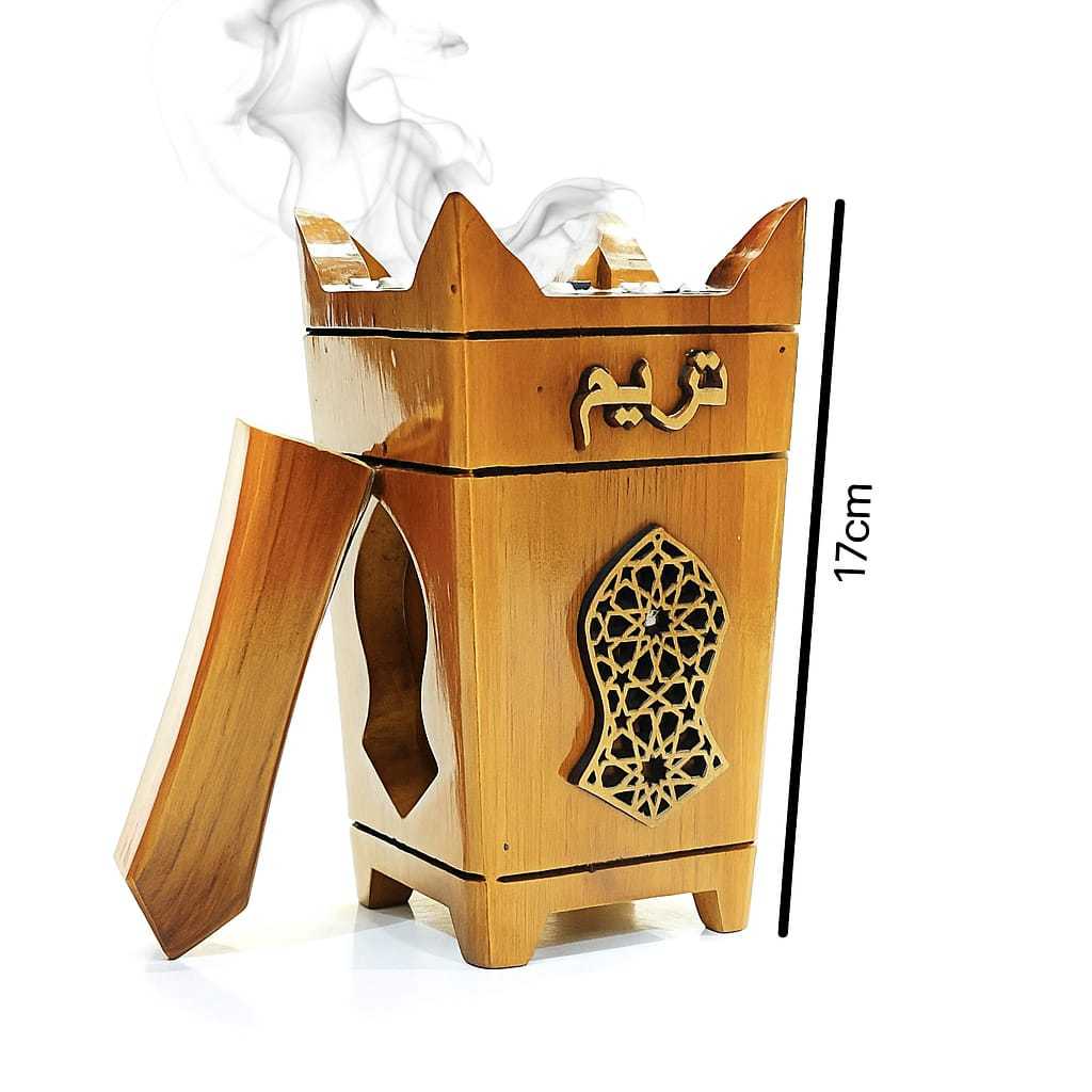 tempat bakar bukhur mabkhara bukhur tarim Wood  slince echtes