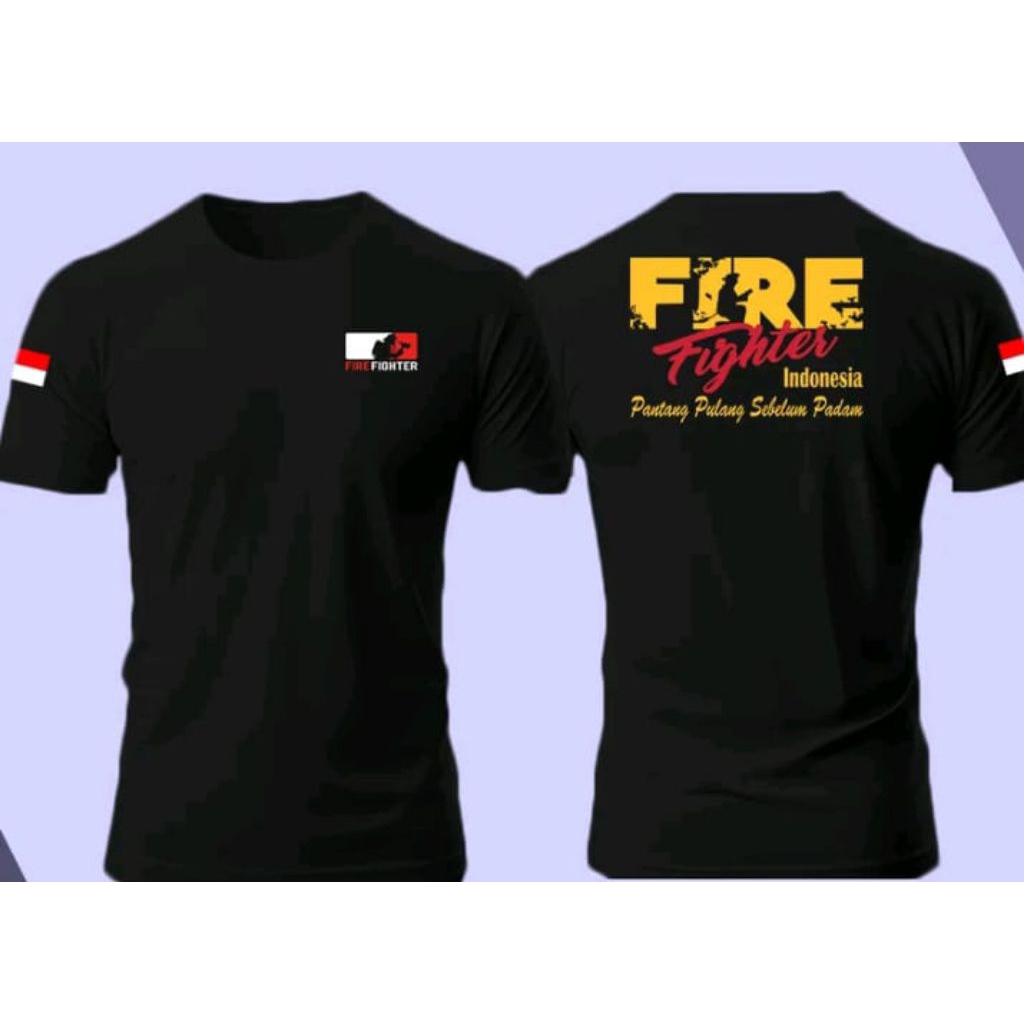 Kaos T-shirt - Fire Fighter Indonesia - Kaos Distro unisex