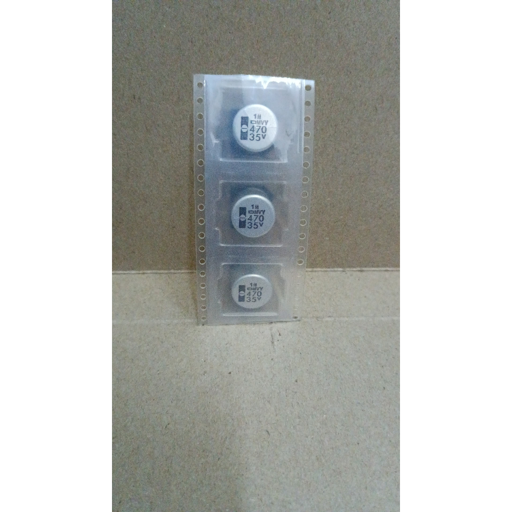 7050 kapasitor elco smd tempel mini 470uf 470 uf 35v 35volt 35 volt