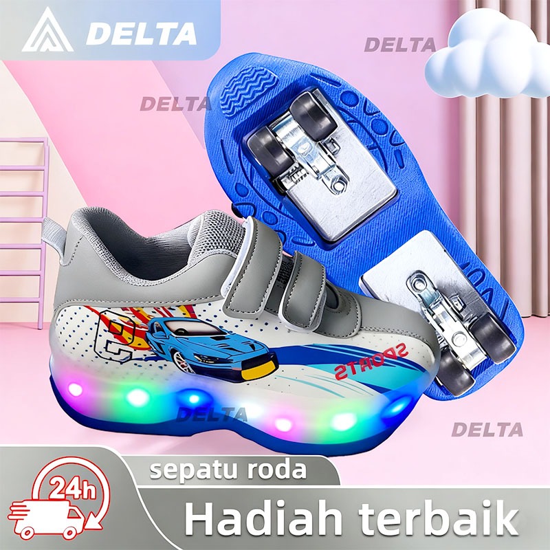 Berkilau Sepatu Roda Anak / Sepatu Roda Anak Laki Laki / Perempuan roda 4 sepatu roda anak 3 tahun