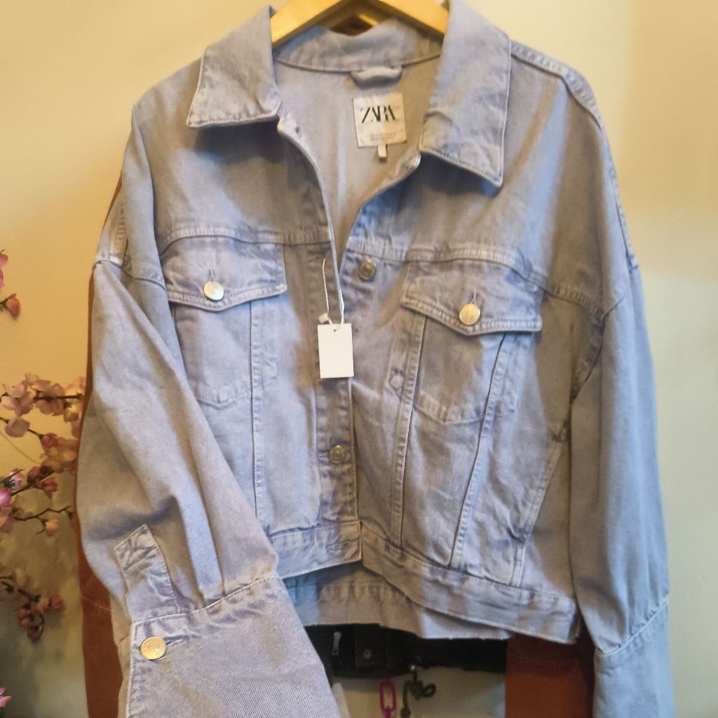 JAKET JEANS ZARA LILAC