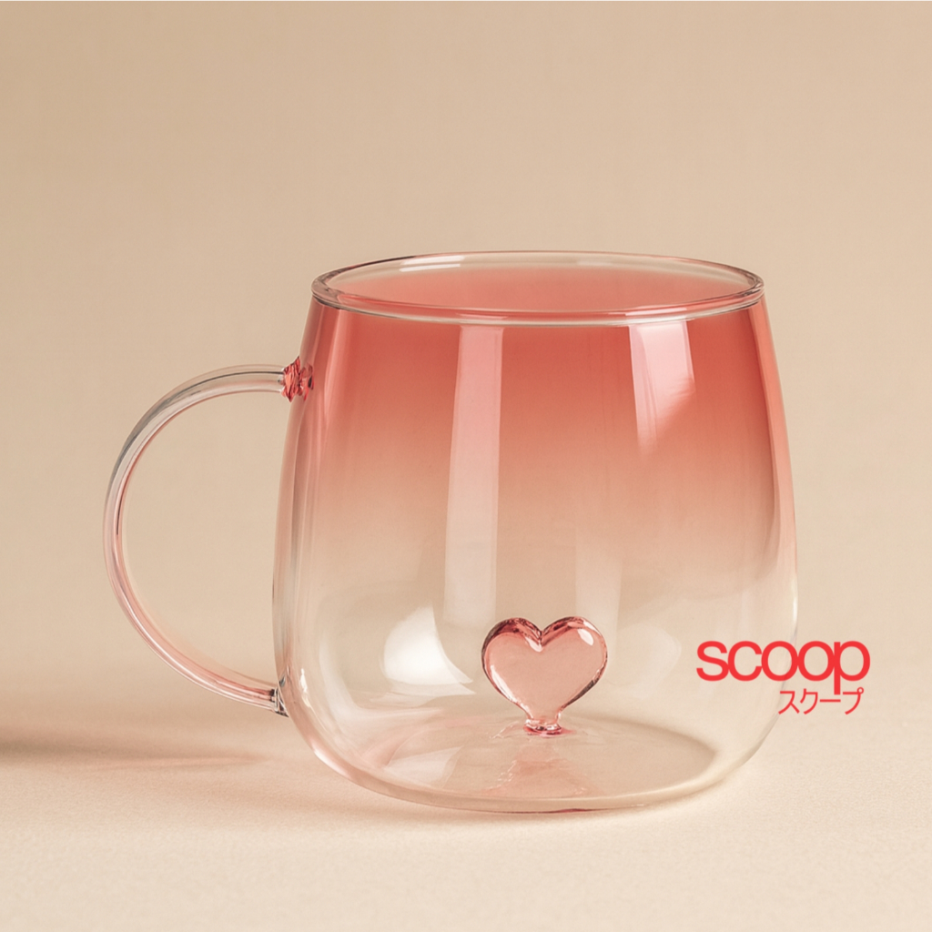 Scoop Gelas Kaca Love Pink Valentine 73310800