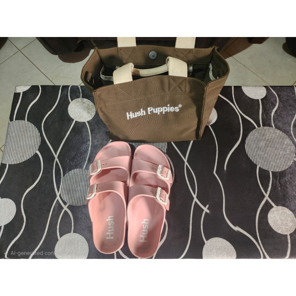 SANDAL SIZE 39 & TAS KANVAS HUSH PUPPIES