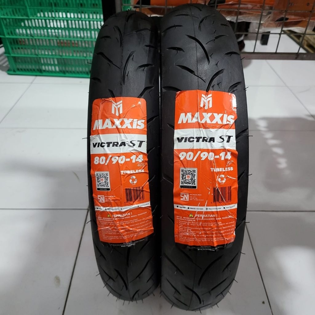 Paket Ban Sepasang maxxis victra st 80/90 14 90/90 ring 14 Vario Beat Scoopy Spacy Genio 125 150 110