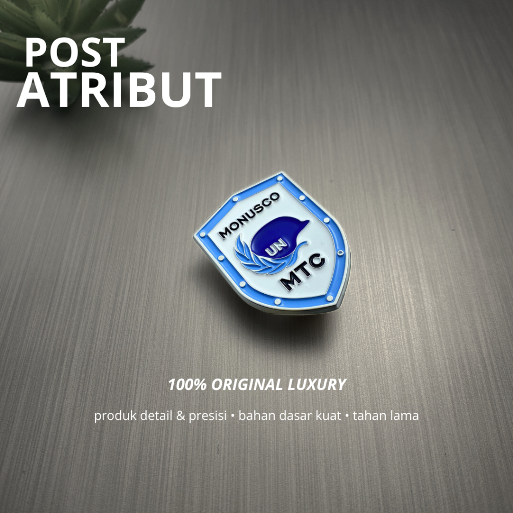 100% LUXURY Pin MTC MONUSCO PBB / Brevet MTC MONUSCO PBB Luxury / Pin MONUSCO / Pin MTC PBB Luxury /