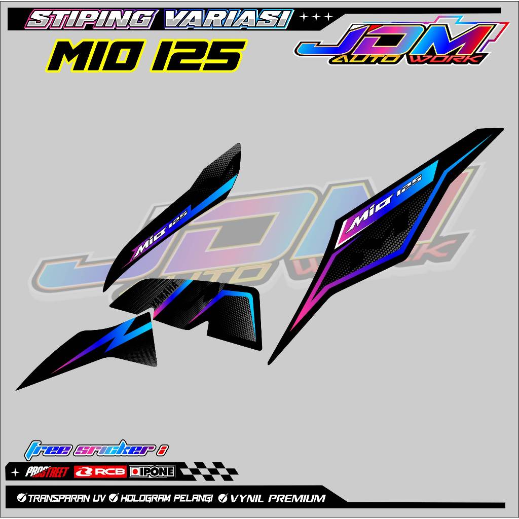 STRIPING VARIASI MOTOR MIO M3 125 / STIKER LIST VARIASI YAMAHA MIO M3 125