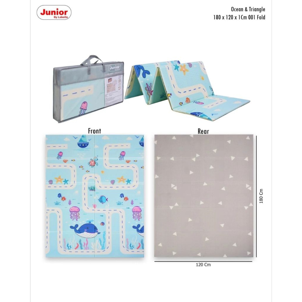 Playmat Lipat Junior Fold Playmat Karpet Lipat Matras Lipat Folding Playmat Alas Bermain Bayi
