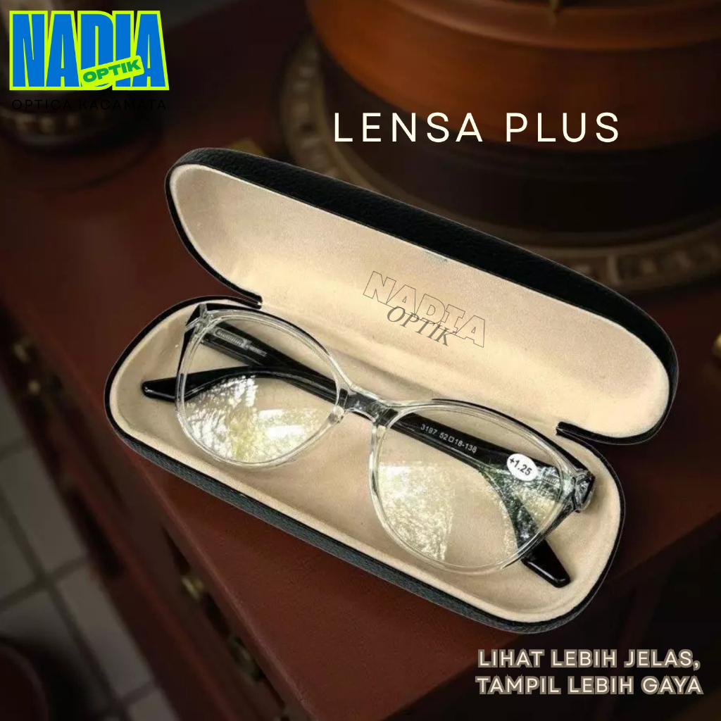 Kacamata Baca wanita Perempuan Lensa Plus Frame Cat Eye Eyewear Glasses Tersedia Warna Pink Coklat U