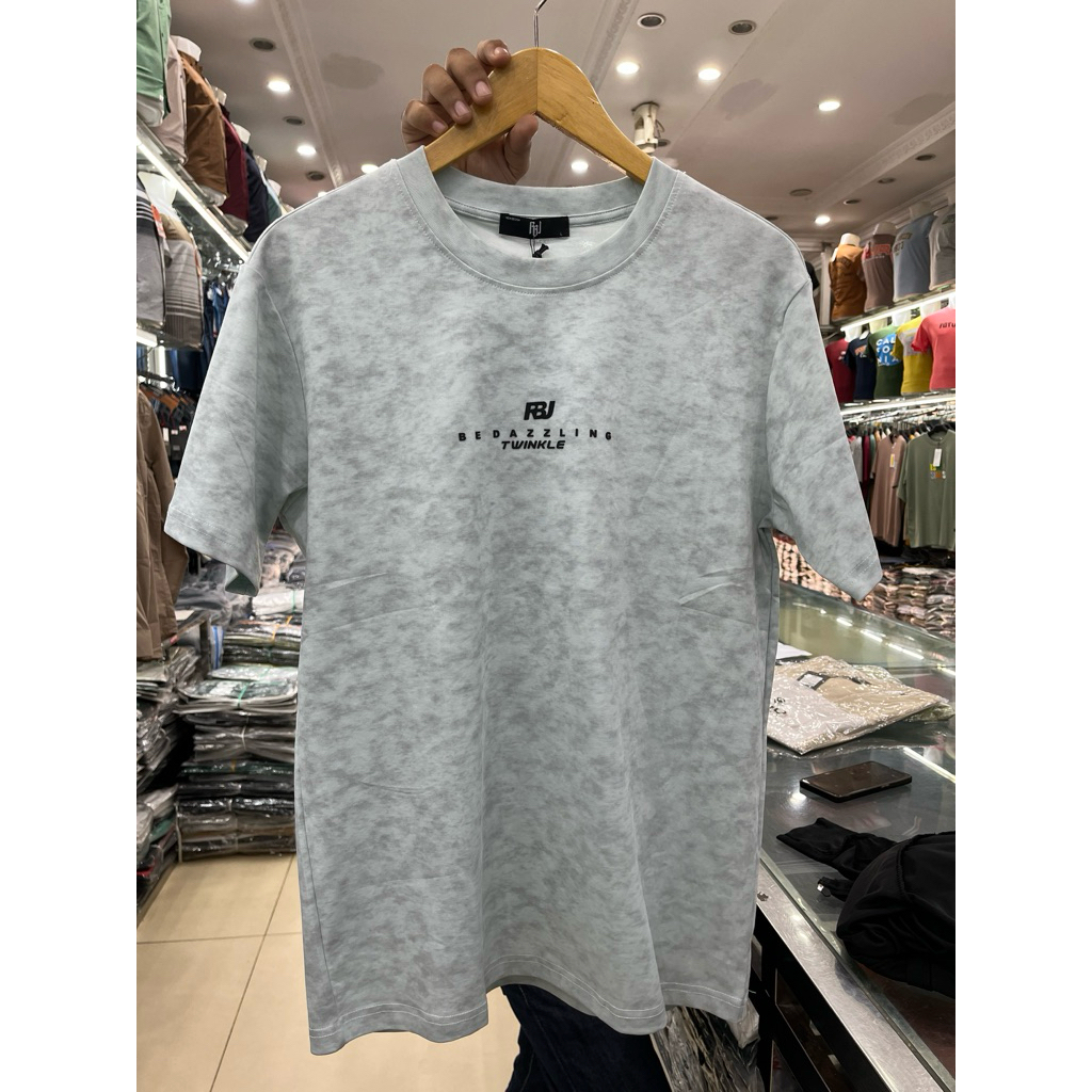 Kaos Oblong Pria RBJ Denim Bahan Katun Spandek Halus