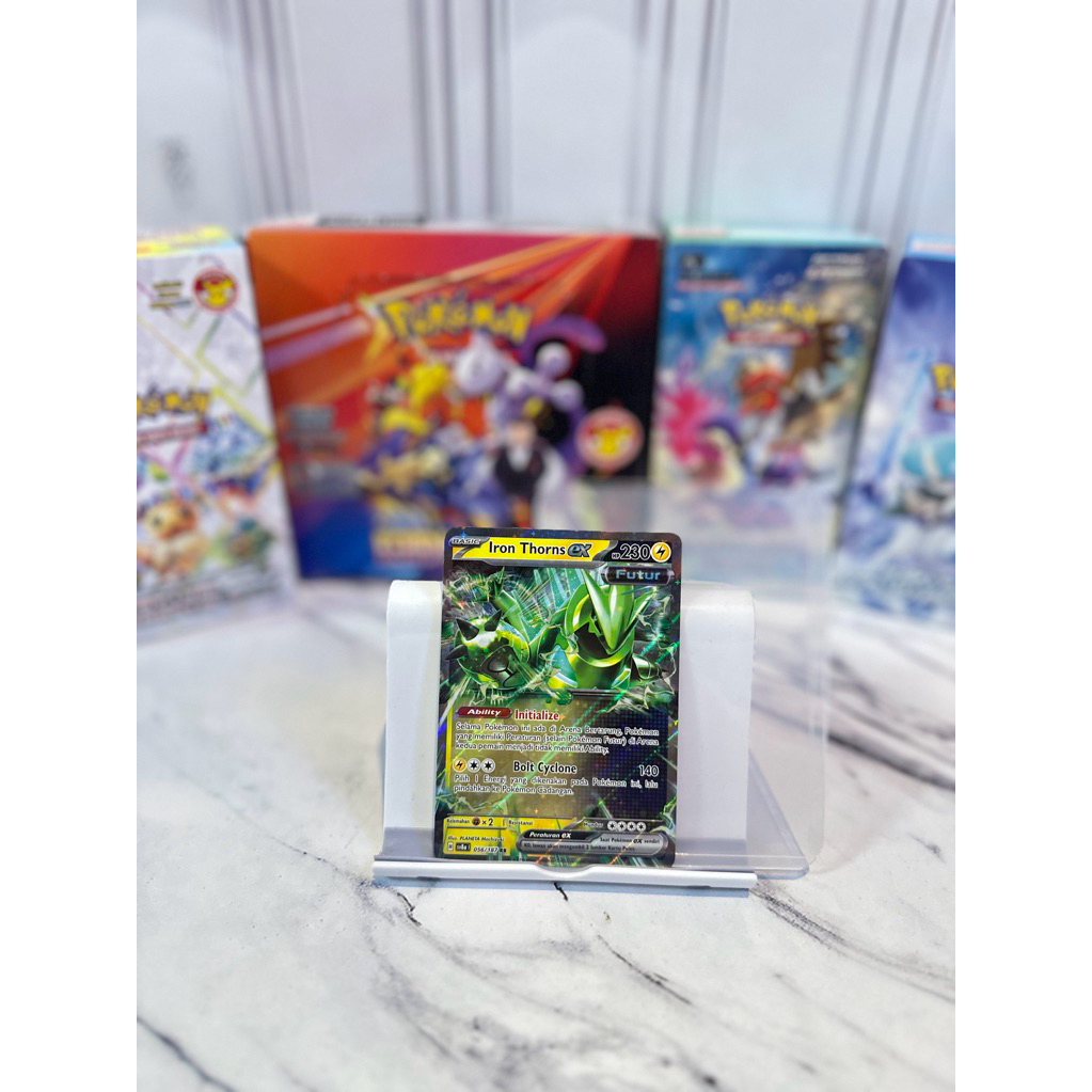 Kartu Pokemon TCG Indonesia Iron Thorns EX 077/167 RR Original Topeng Transfigurasi