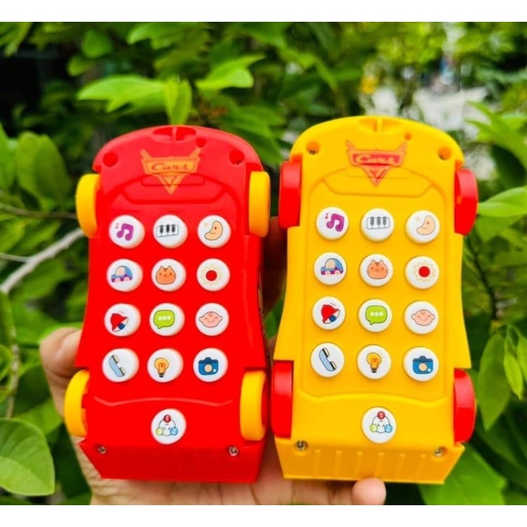 Mainan Anak Mobile Phone Mcqueen Bisa Nyala - Mainan HP Bunyi Bentuk Mobil