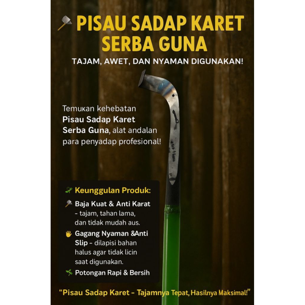 ALAT SADAP POHON KARET,Pisau sadap getah karet,deres karet,pisau pahat pohon karet
