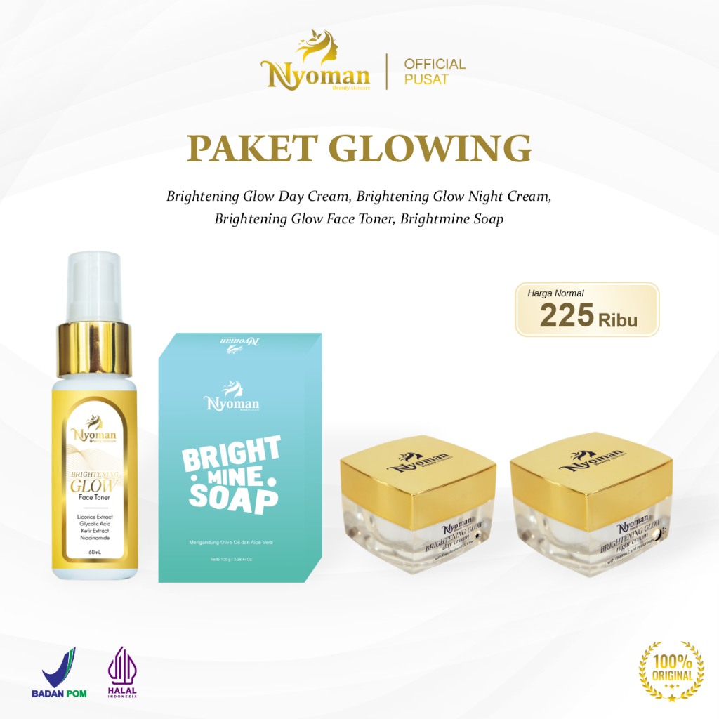 PAKET GLOWING || MINIM EXFOLIASI || NYOMAN SKINCARE