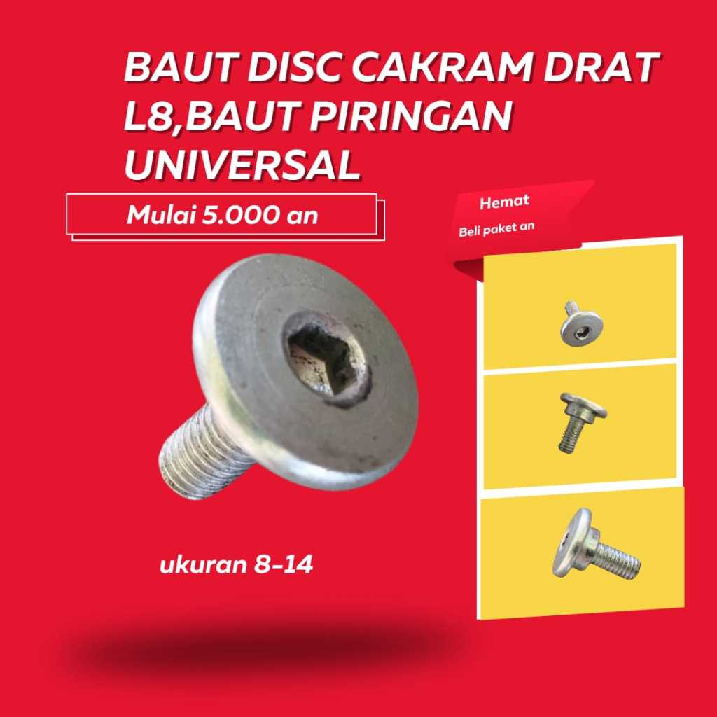 Baut stainless(baut cakram)