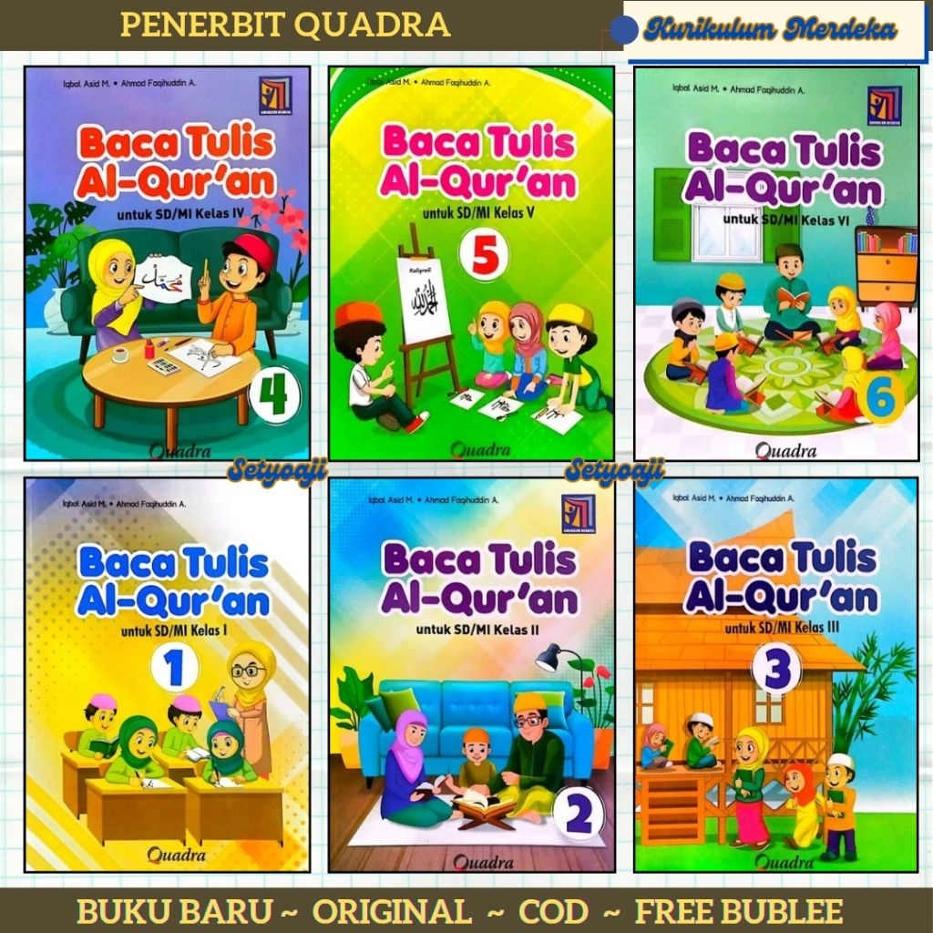 BTQ Baca Tulis Al Quran SD/Mi Kelas 1 - 6 Quadra