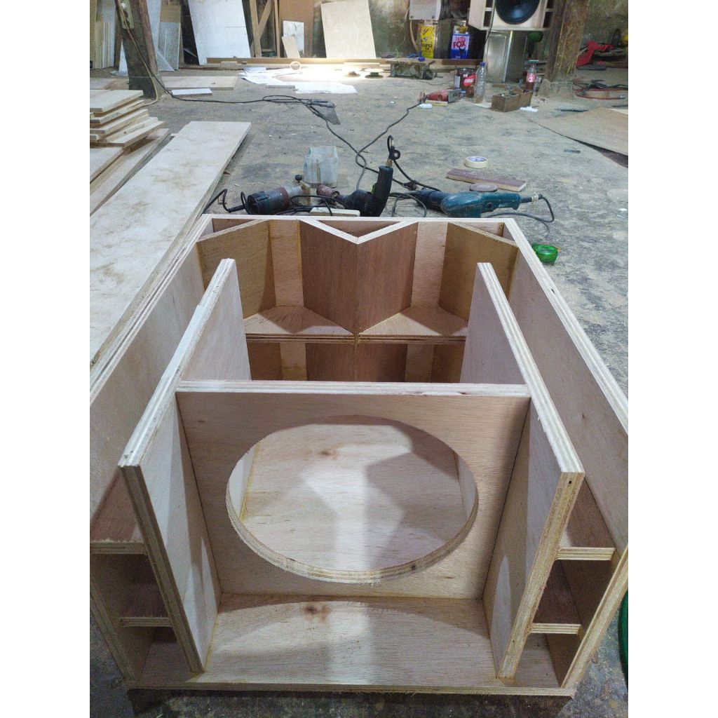 Box SPL 12 inch Triplek semi meranti 18mm