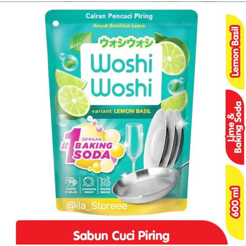 Woshi-Woshi Sabun Cuci piring 600ml/ Woshi-Woshi Lemon 600ml