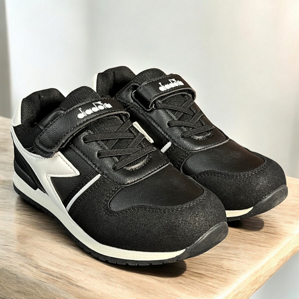 Diadora Hitam Black Sepatu Sekolah Anak Cowok Cewek ORIGINAL