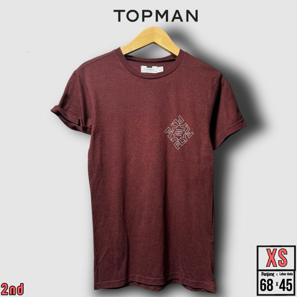 KAOS PRIA TOPMAN MARON SIZE XS