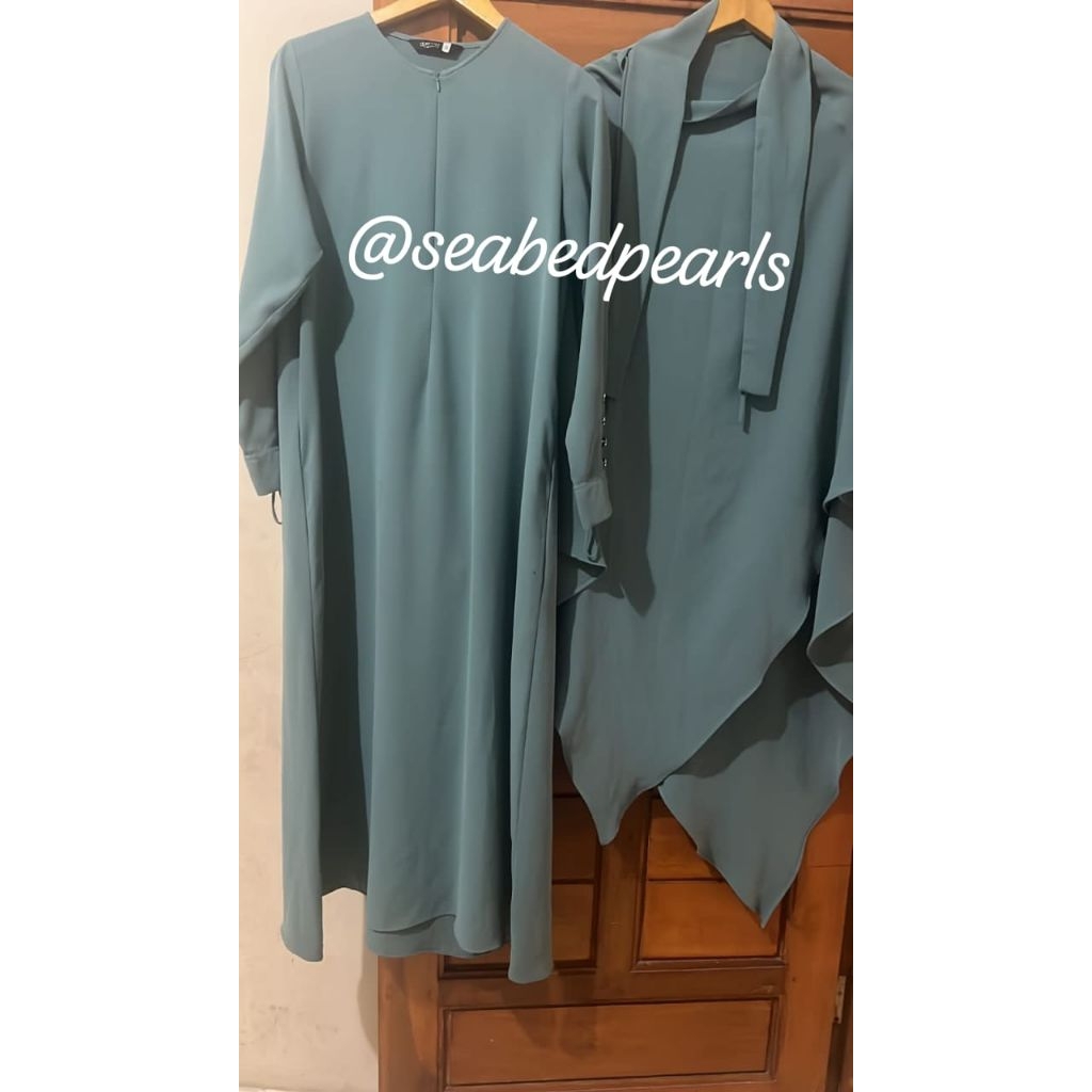 Preloved Saila set FK Long Triangle Aljenna Dress French Khimar anti UV