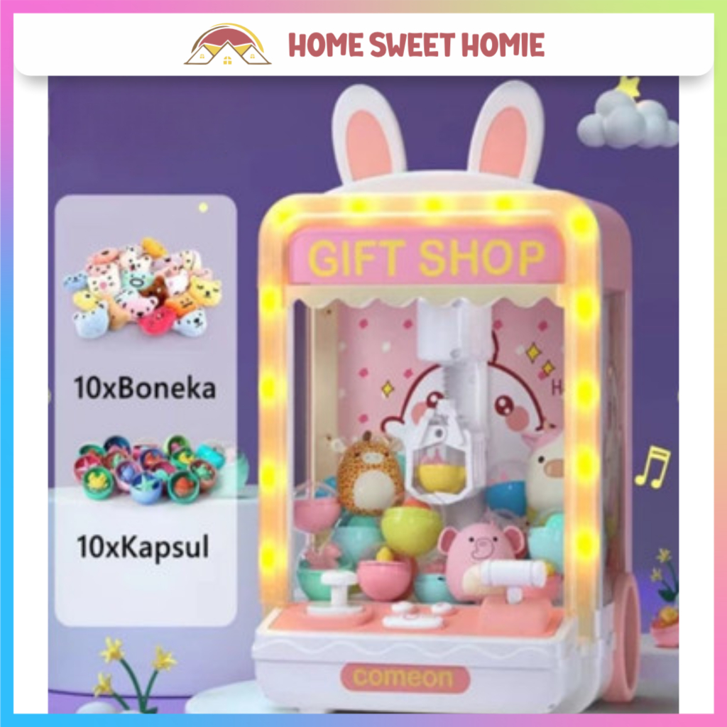 Mesin Capit Boneka / Mainan Mesin Capit Boneka Claw Machine Jumbo Anak dengan Lampu Musik dapat Bone